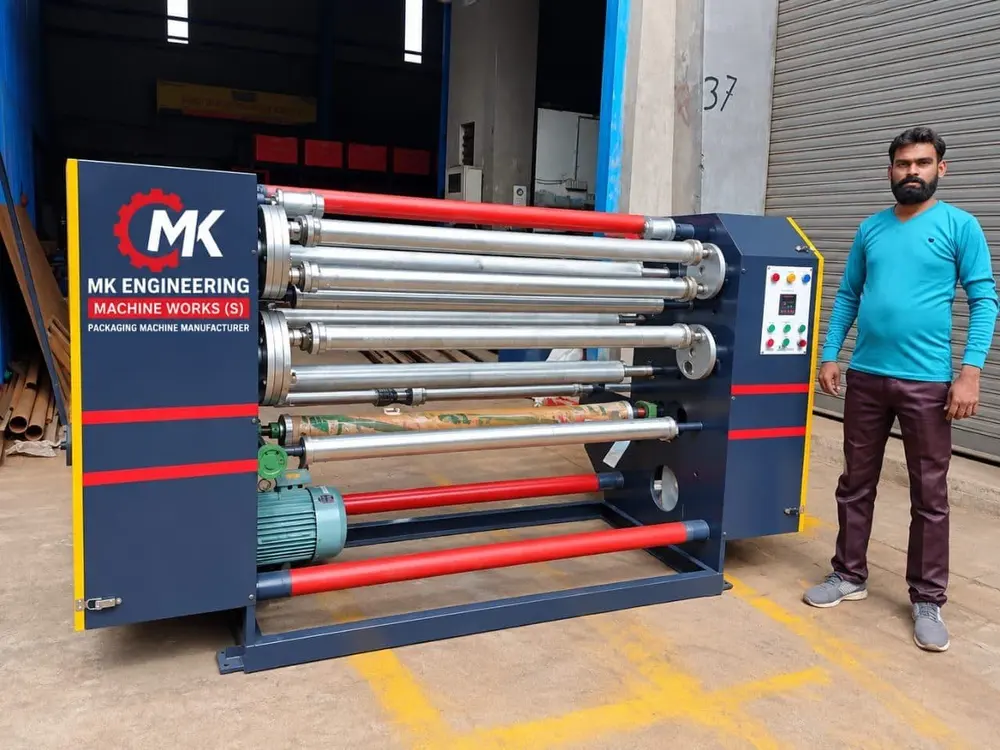 Jumbo BOPP tape slitter rewinder built by MK Engineering